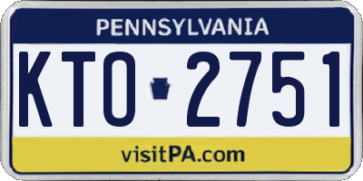 PA license plate KTO2751