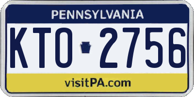 PA license plate KTO2756