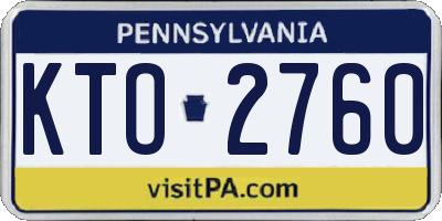PA license plate KTO2760