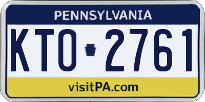 PA license plate KTO2761