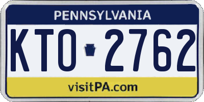 PA license plate KTO2762