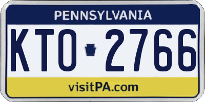 PA license plate KTO2766
