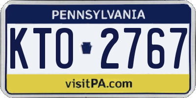 PA license plate KTO2767