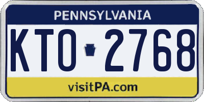 PA license plate KTO2768