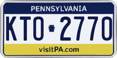 PA license plate KTO2770
