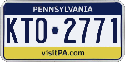 PA license plate KTO2771