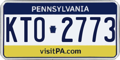 PA license plate KTO2773