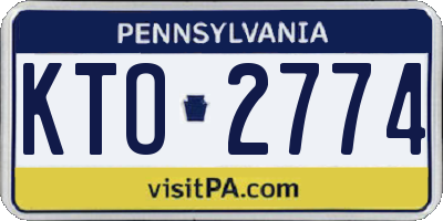 PA license plate KTO2774
