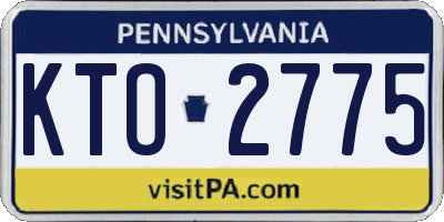 PA license plate KTO2775
