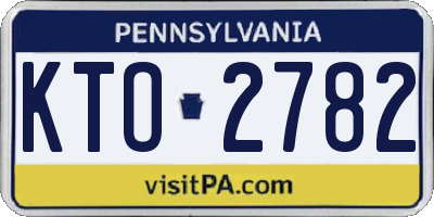 PA license plate KTO2782