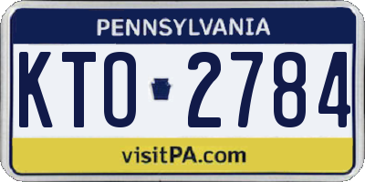 PA license plate KTO2784