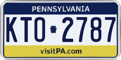 PA license plate KTO2787