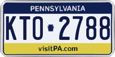 PA license plate KTO2788