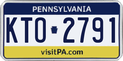 PA license plate KTO2791