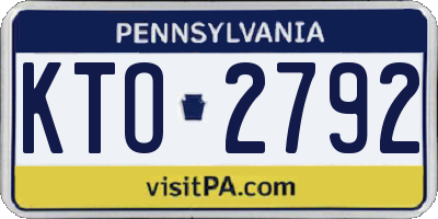 PA license plate KTO2792