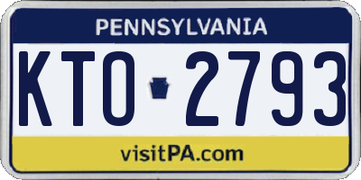 PA license plate KTO2793