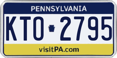 PA license plate KTO2795