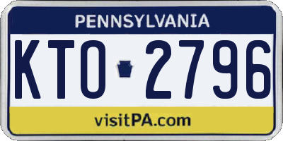 PA license plate KTO2796