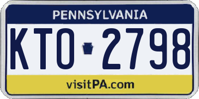 PA license plate KTO2798