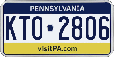 PA license plate KTO2806