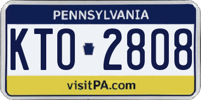 PA license plate KTO2808