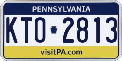 PA license plate KTO2813