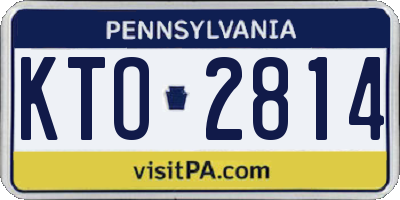 PA license plate KTO2814