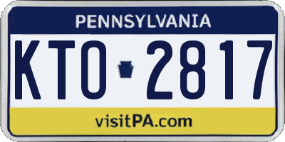 PA license plate KTO2817