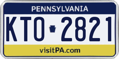 PA license plate KTO2821