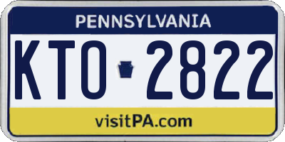 PA license plate KTO2822