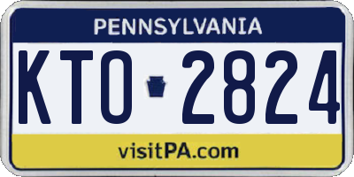 PA license plate KTO2824