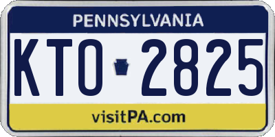 PA license plate KTO2825