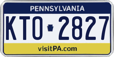 PA license plate KTO2827
