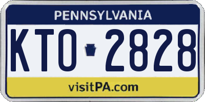 PA license plate KTO2828