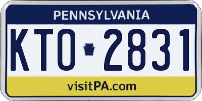 PA license plate KTO2831