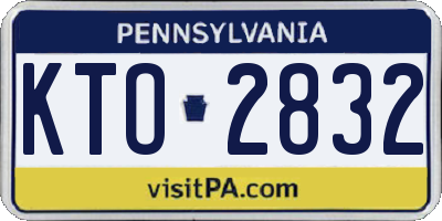 PA license plate KTO2832