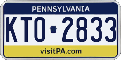 PA license plate KTO2833