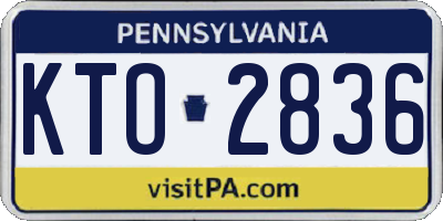 PA license plate KTO2836