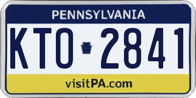 PA license plate KTO2841