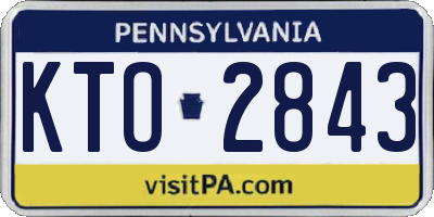 PA license plate KTO2843