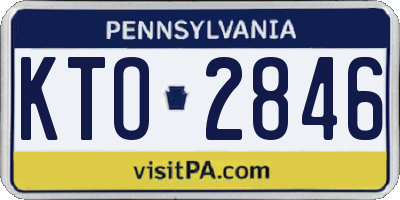 PA license plate KTO2846