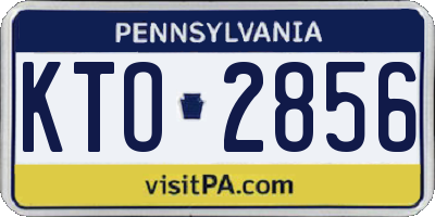 PA license plate KTO2856