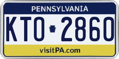 PA license plate KTO2860