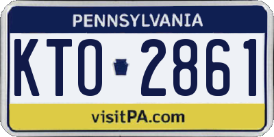 PA license plate KTO2861
