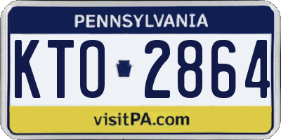 PA license plate KTO2864