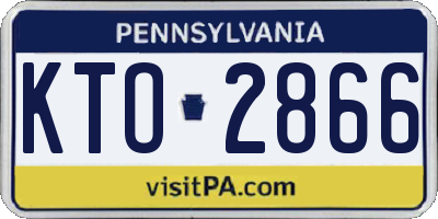 PA license plate KTO2866