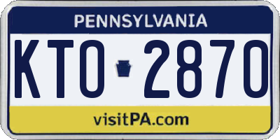 PA license plate KTO2870
