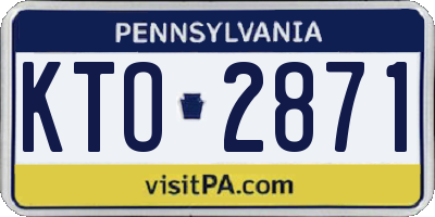 PA license plate KTO2871