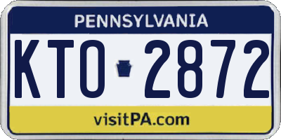PA license plate KTO2872