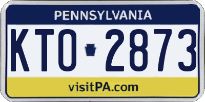 PA license plate KTO2873